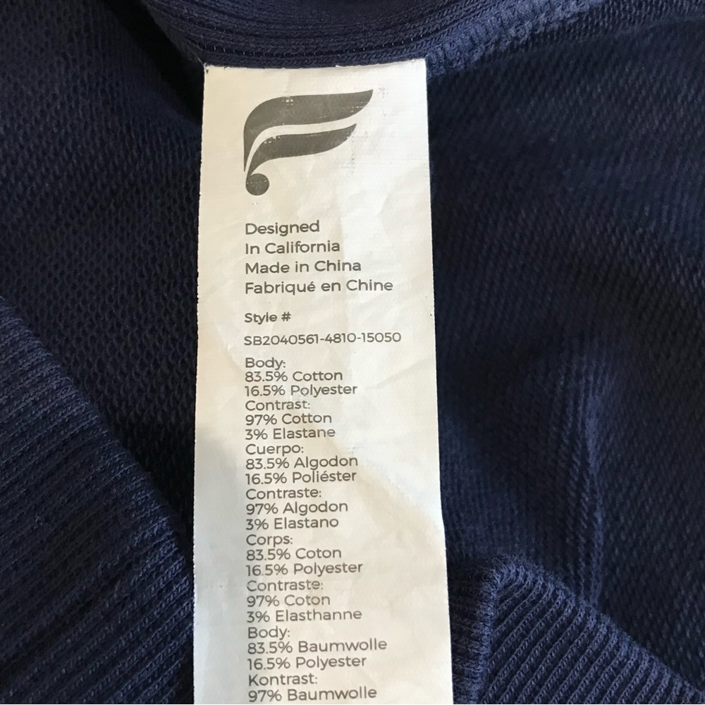 Fabletics Men's The Courtside Crew Neck L/S Sweatshirt Blue Size Large EUC - Picture 6 of 11